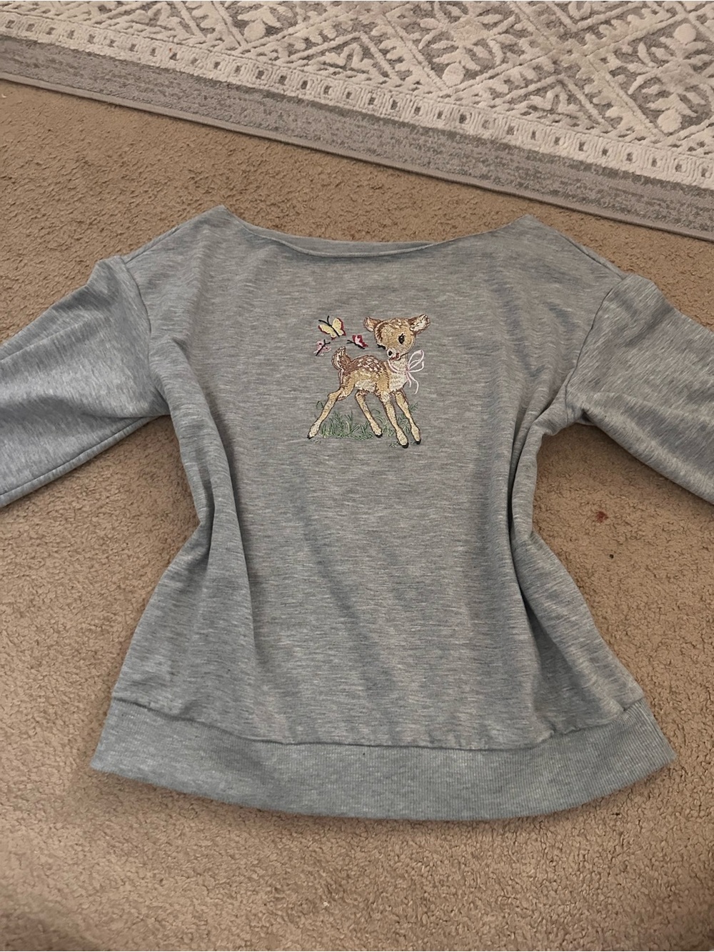 Gray Disney Bambi sweatshirt